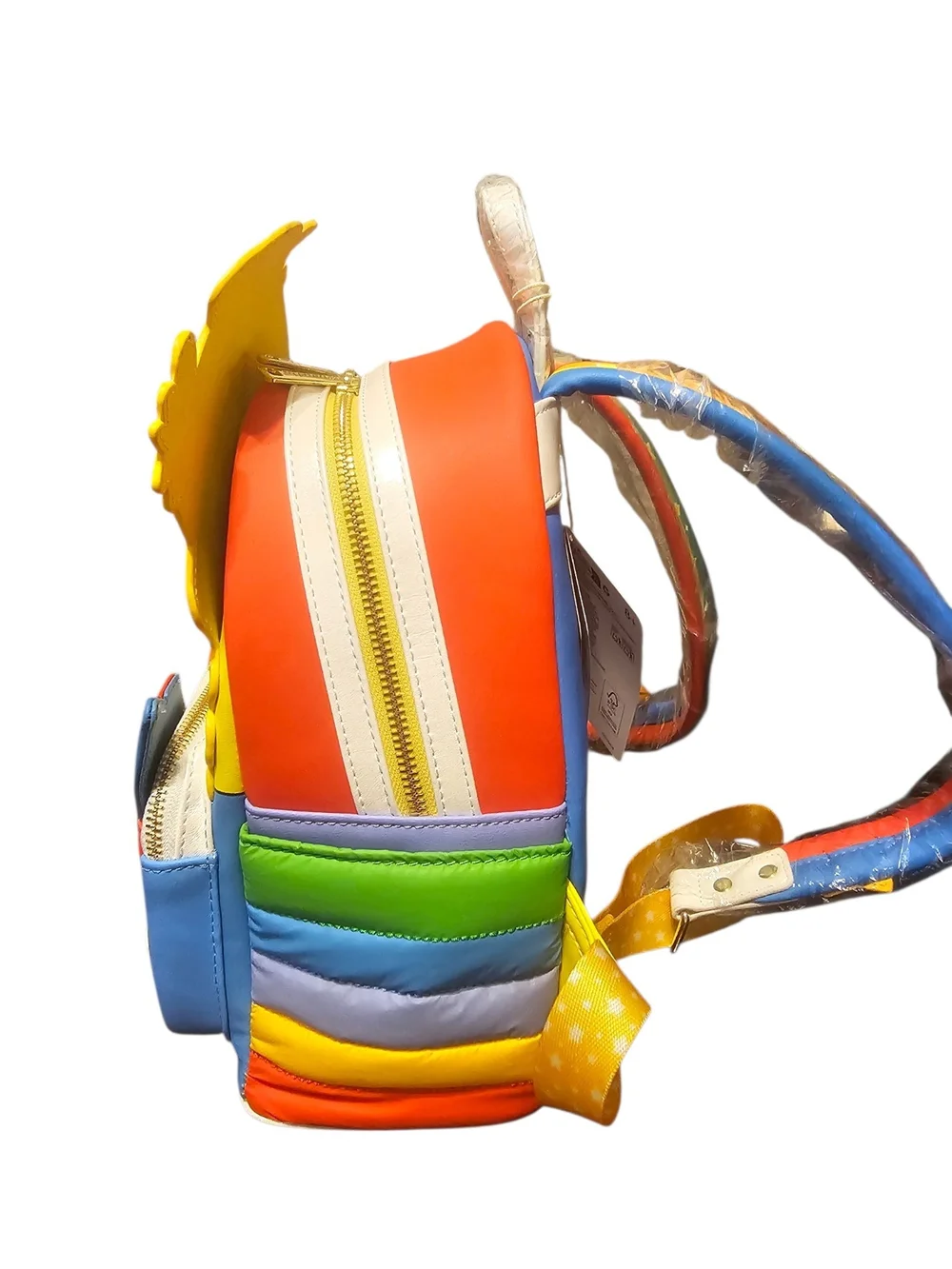 Loungefly Rainbow Brite Yellow Character Kids Backpack with Multicolor Accents